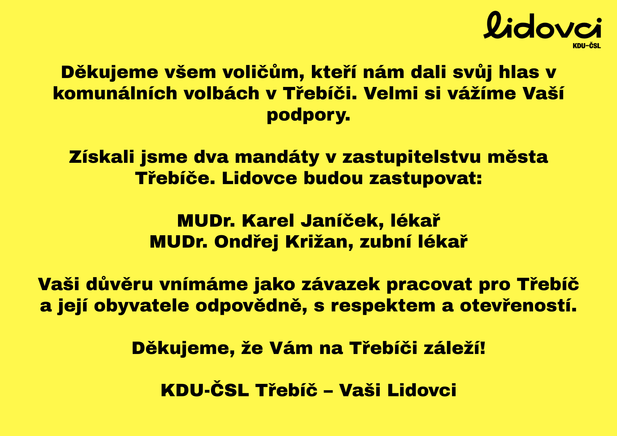 Poděkování 2026